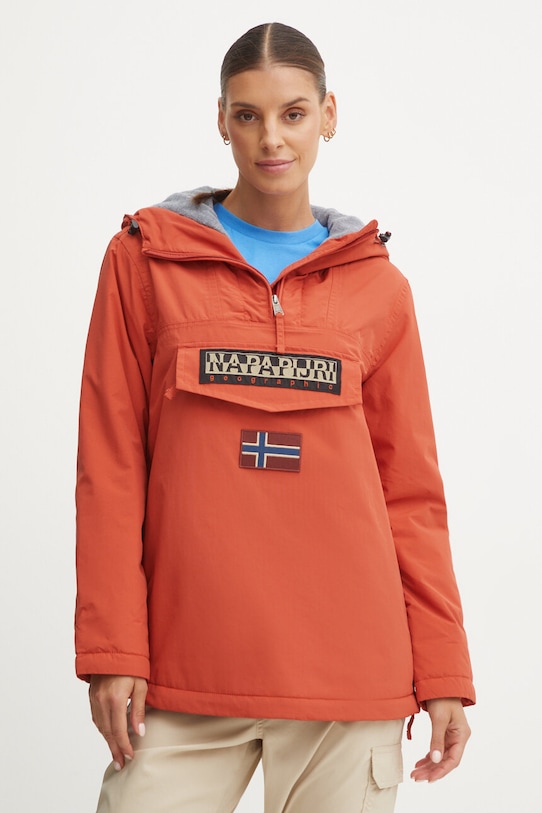 Bunda Napapijri Rainforest jemné zateplenie oranžová NP0A4GM5R1B1