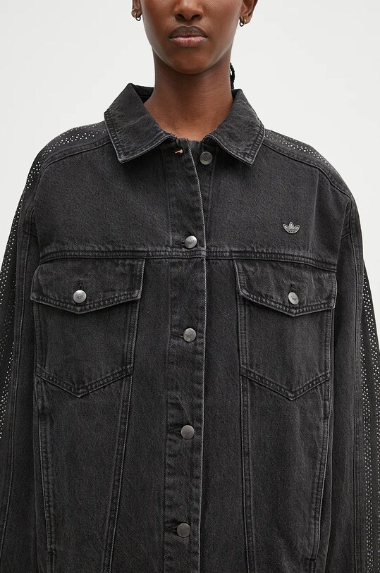 Džínová bunda adidas Originals Atlanta Denim Jacket černá IW3103