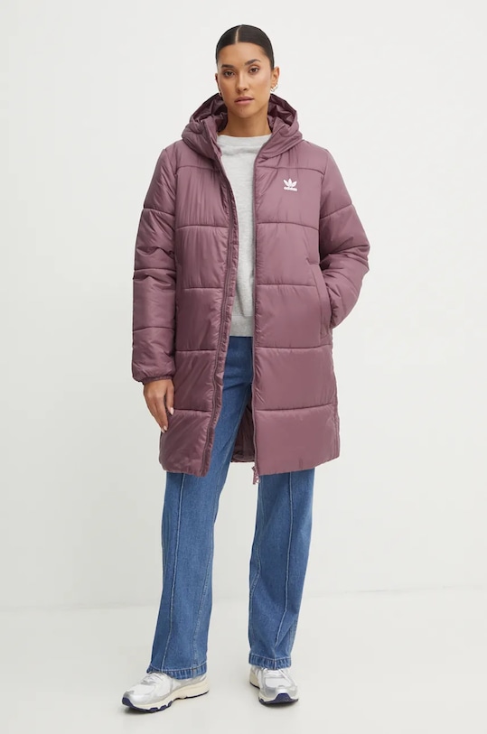 adidas Originals geaca Long Puffer IW5857 violet AW24