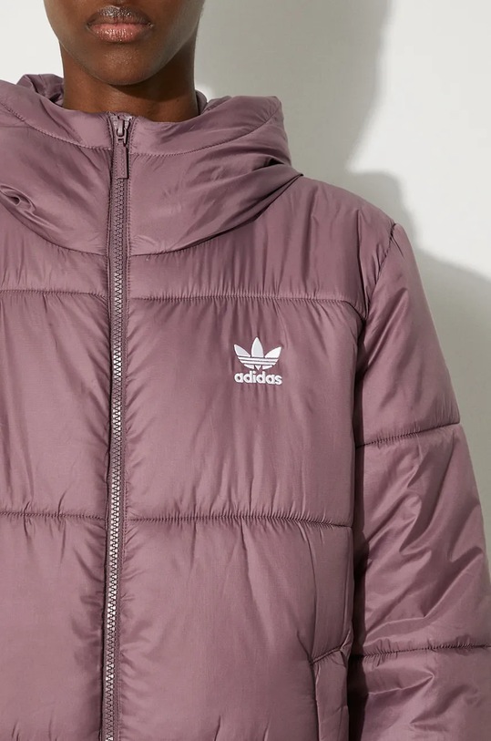 Куртка adidas Originals Long Puffer фиолетовой IW5857