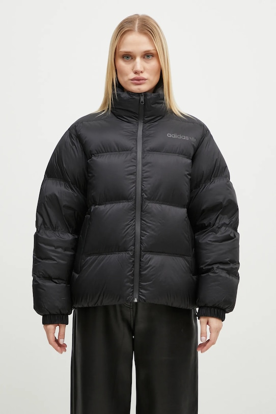 Пухова куртка adidas Originals Premium Puffer без капюшона чорний IW5867