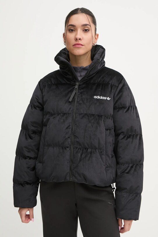 Пухова куртка adidas Originals Velvet Down Jacket чорний IW8439
