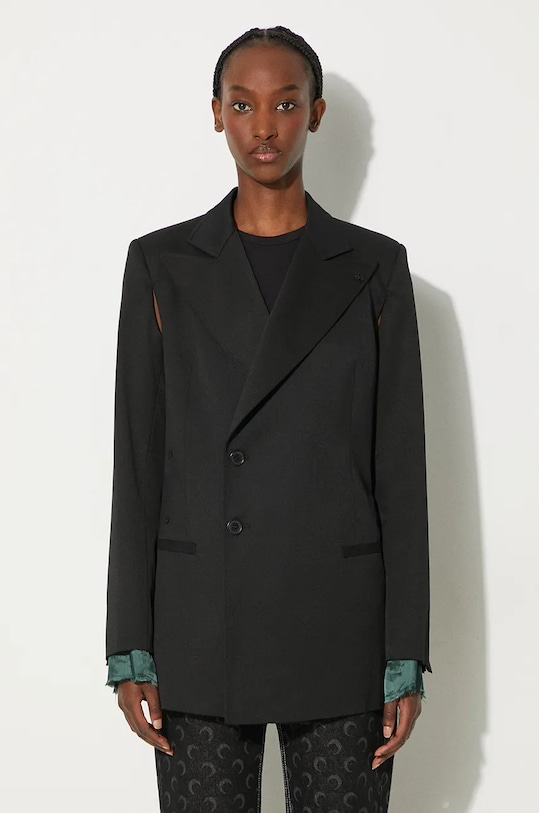 Blazer s příměsí vlny MM6 Maison Margiela s příměsí vlny černá S62BN0102.S47848