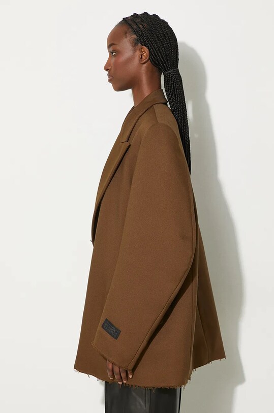 MM6 Maison Margiela kabát S62BN0106.M35222 zöld AW24