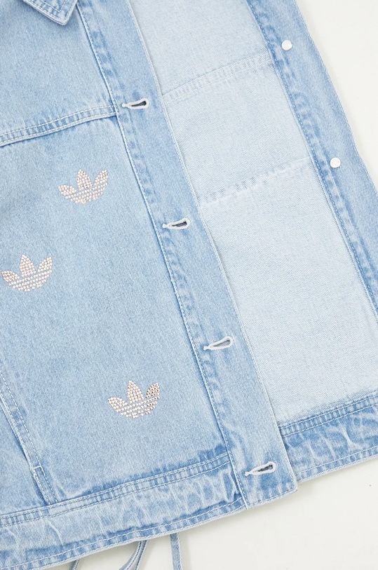 adidas Originals denim jacket Femme Galore Denim Rhinestone Jacket JN3021 blue