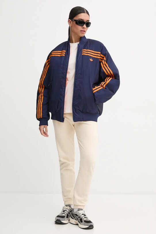 Odzież adidas Originals kurtka bomber dwustronna 70s Reversible Oversized Bomber Jacket JN7657 pomarańczowy