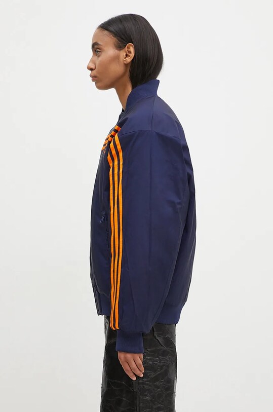 adidas Originals kurtka bomber dwustronna 70s Reversible Oversized Bomber Jacket pomarańczowy JN7657