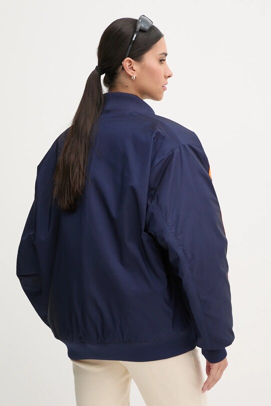 adidas Originals kurtka bomber dwustronna 70s Reversible Oversized Bomber Jacket JN7657 pomarańczowy