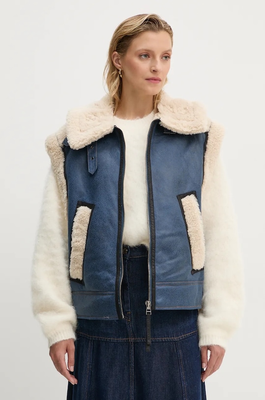 MUNTHE bezrękawnik TUPPA bez kaptura niebieski 243150524341