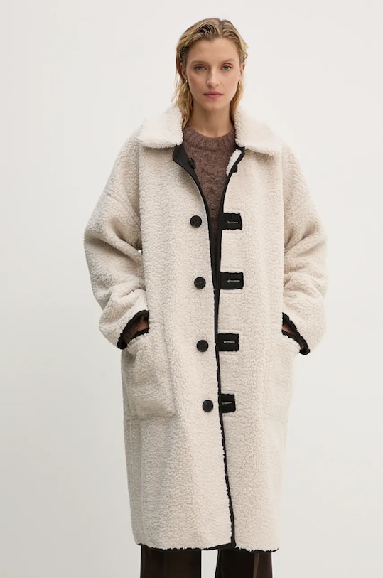 MUNTHE palton din lana TIBUR 243154024342 negru AW24