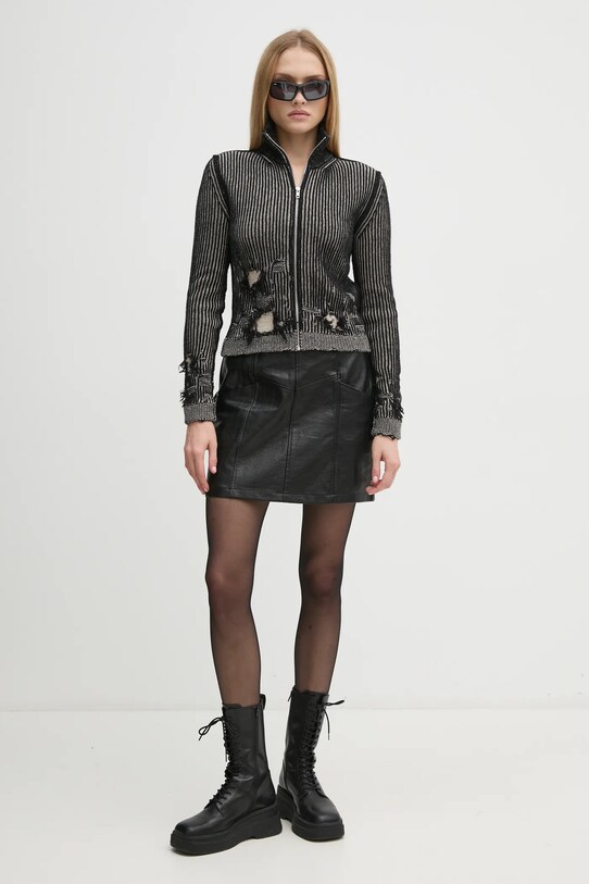 MM6 Maison Margiela cardigan din lana S62AN0133.M13076 negru AW24