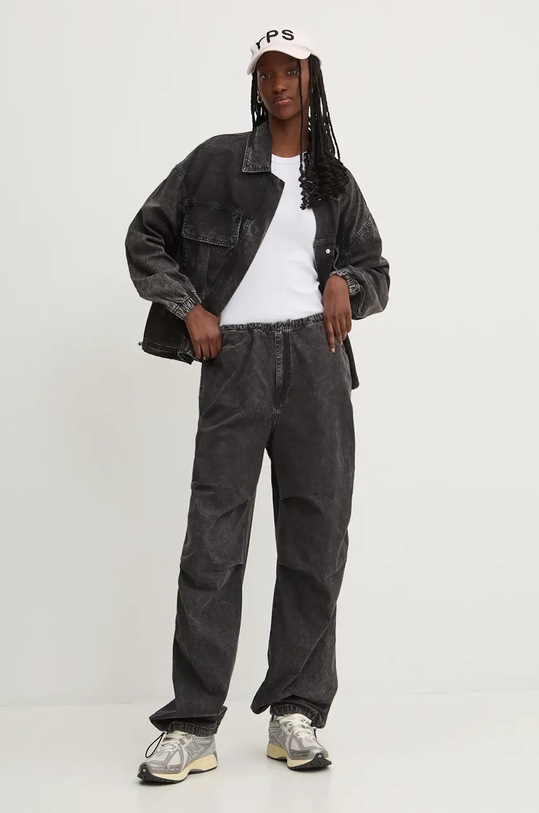 Бавовняна куртка Hugo Blue 50523780 сірий AW24
