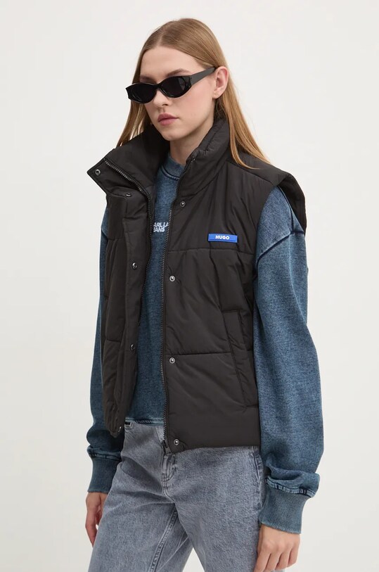 HUGO Blue bezrękawnik bez kaptura czarny 50531892