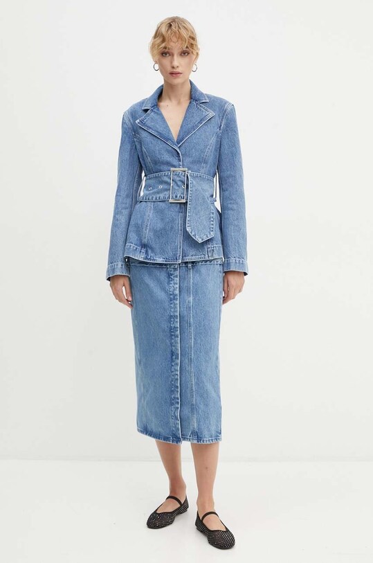 Stine Goya jacheta denim J001.2251 albastru AW24
