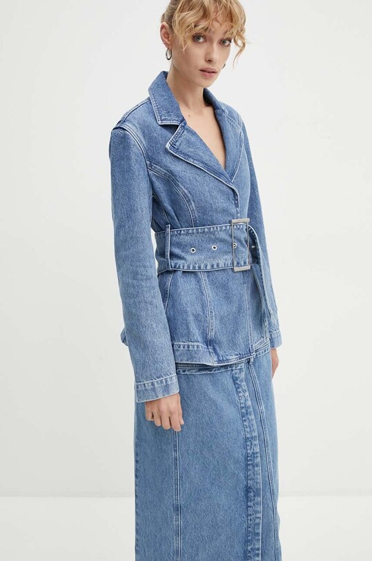 Stine Goya jacheta denim J001.2251 albastru