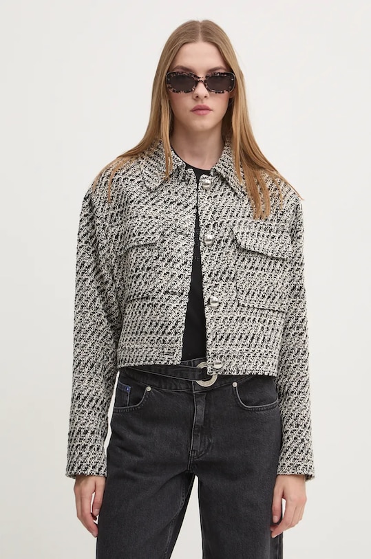 Яке с вълна HUGO без качулка черен 50524894