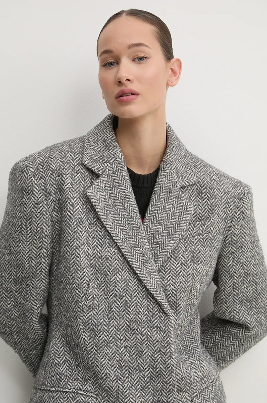 Παλτό από μείγμα μαλλιού HUGO γκρί 50523550