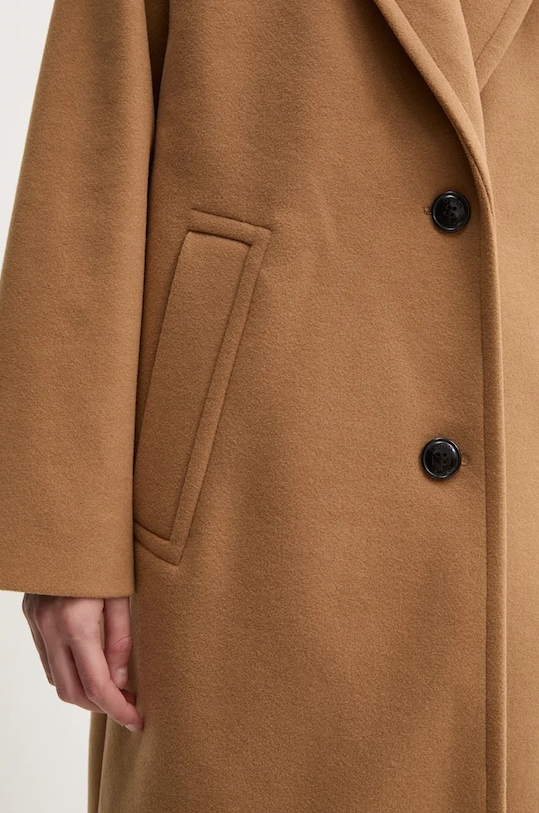 Παλτό από μείγμα μαλλιού HUGO 50534328 μπεζ