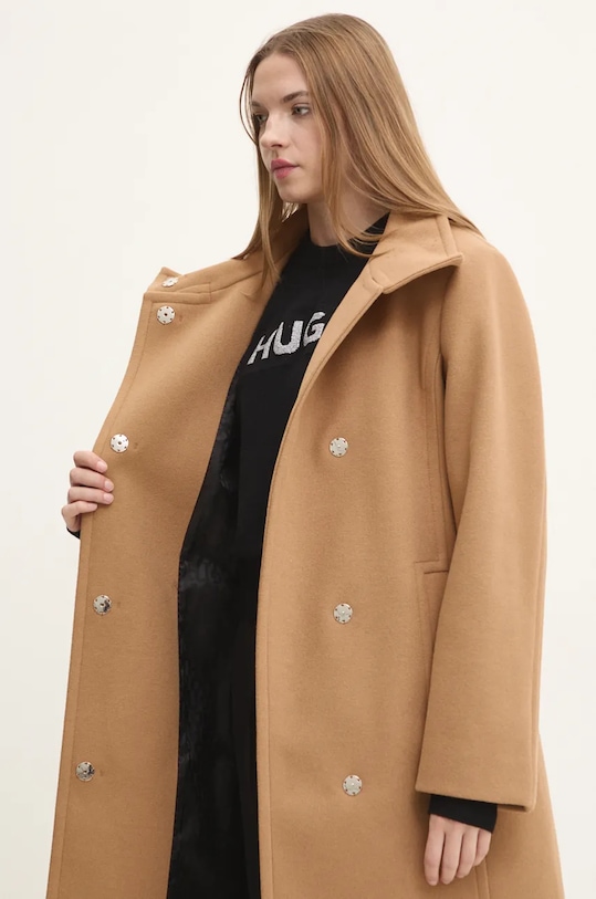 HUGO płaszcz z domieszką wełny 50534329