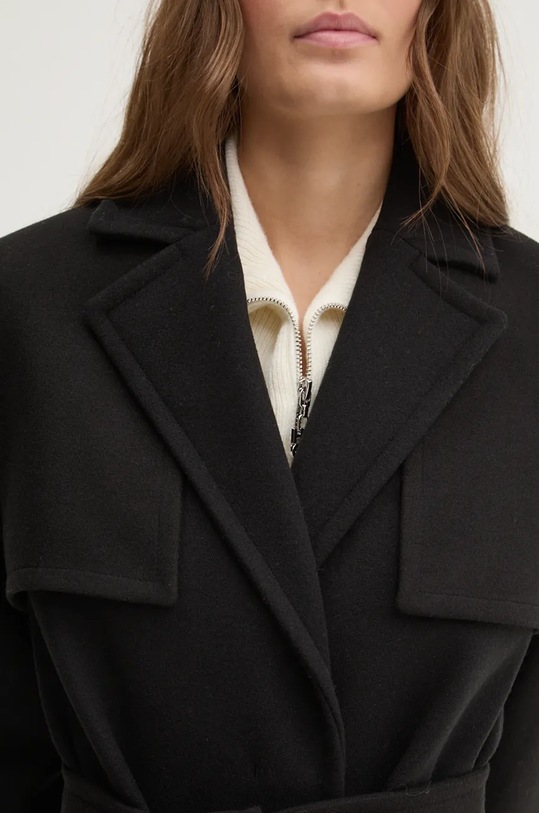 Παλτό από μείγμα μαλλιού HUGO 50534348 μαύρο