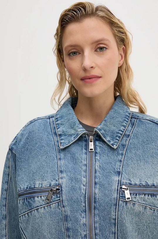 Gestuz geacă din denim albastru 10909478