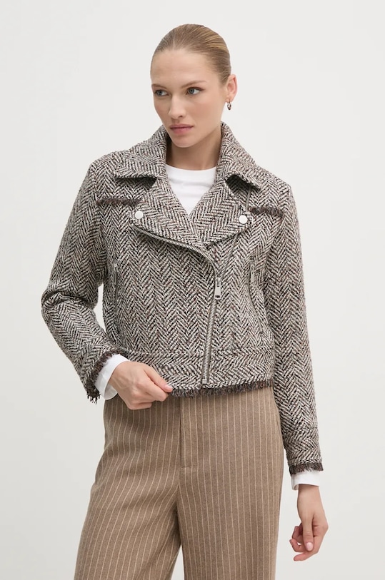 Куртка с примесью шерсти Sisley с подкладкой серый 2NLELN050