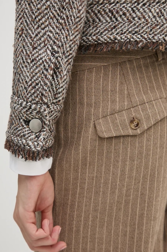 Куртка с примесью шерсти Sisley 2NLELN050 серый