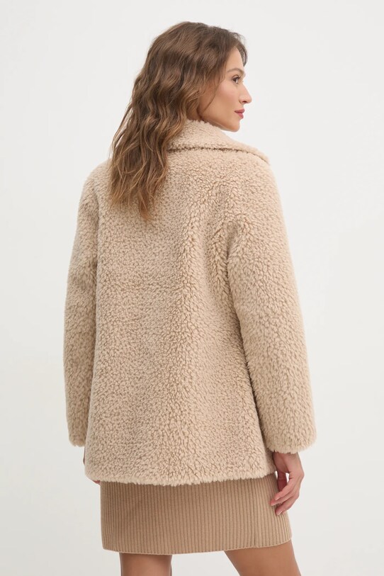 Одяг Пальто з домішкою вовни Sisley 24C7LN053 бежевий