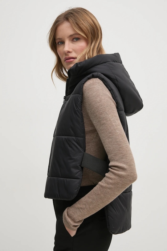 Безрукавка Sisley з капюшоном чорний 6G6HW800L