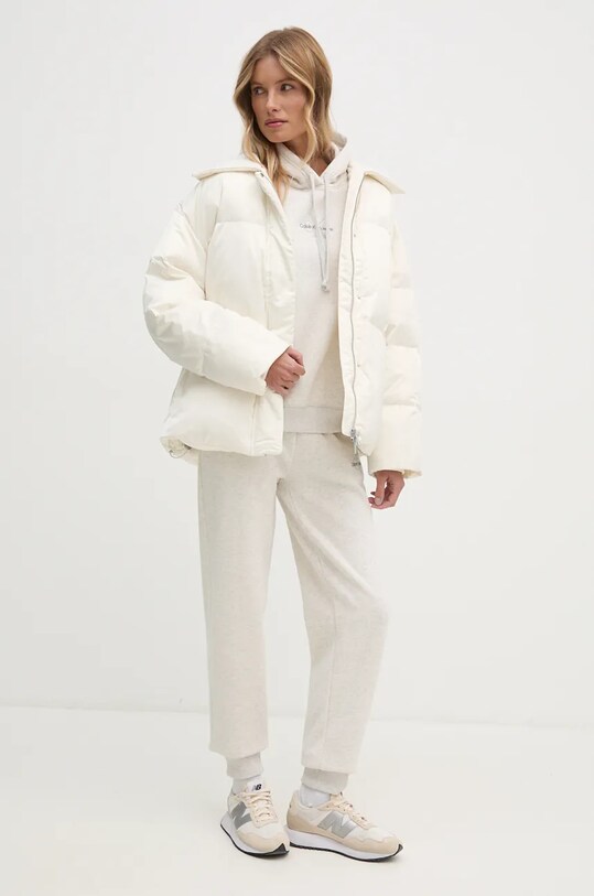 Péřová bunda Calvin Klein K20K207720 béžová AW24