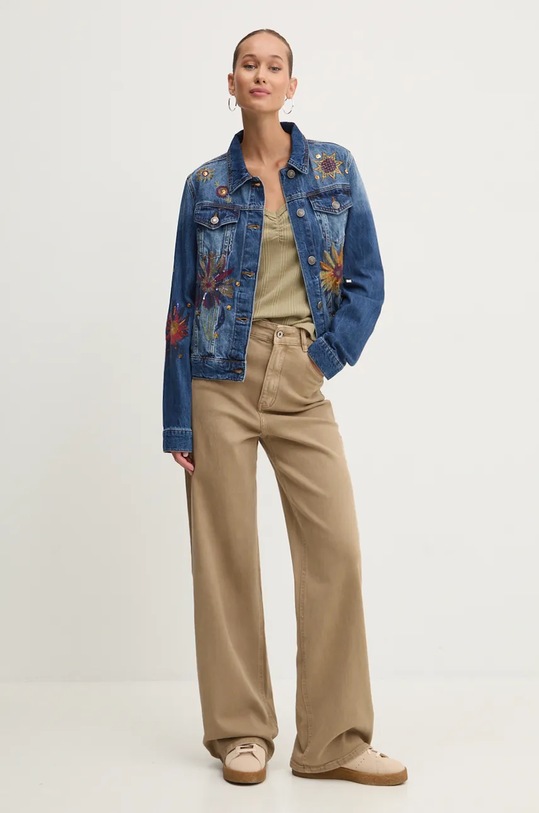 Desigual kurtka jeansowa dziecięca ATENAS 24WWED18 niebieski AW24