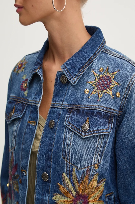 Desigual kurtka jeansowa dziecięca ATENAS 24WWED18 niebieski