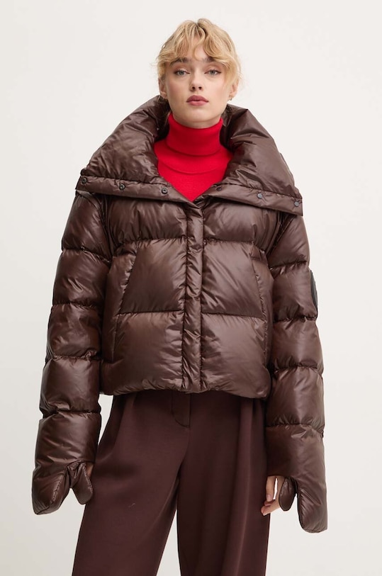 MMC STUDIO geacă de puf RAFO cu captuseala maro RAFO.JACKET