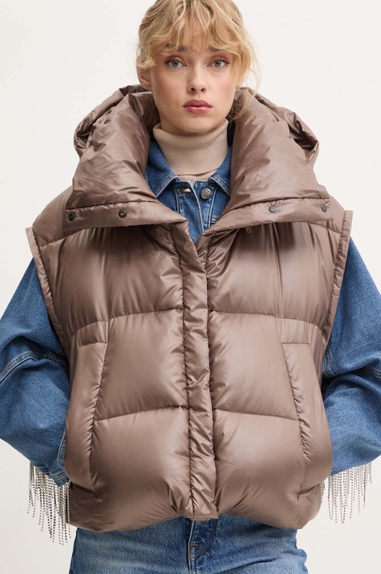 Μπουφάν με επένδυση από πούπουλα MMC STUDIO PL RAFO καφέ RAFO.JACKET