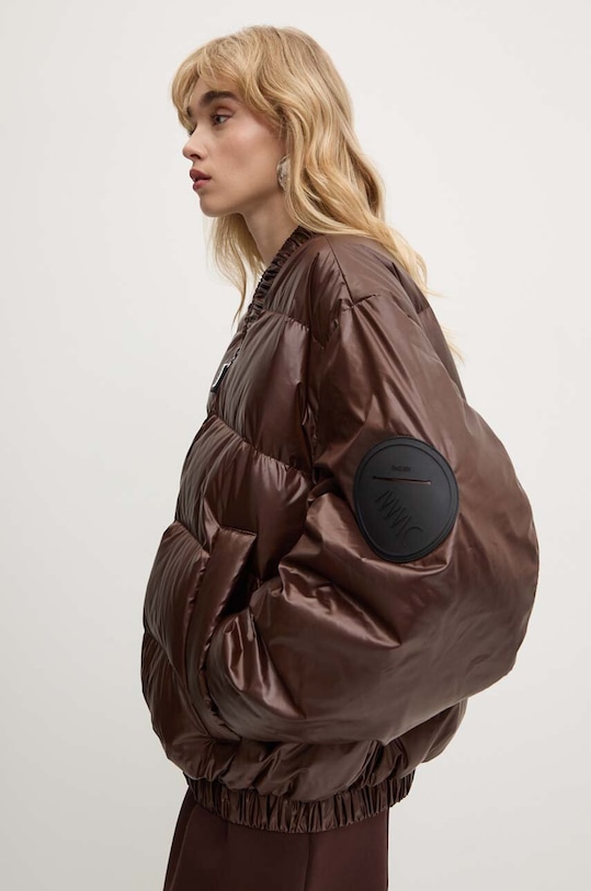 MMC STUDIO kurtka bomber puchowa LUKA bez kaptura brązowy LUKA.JACKET