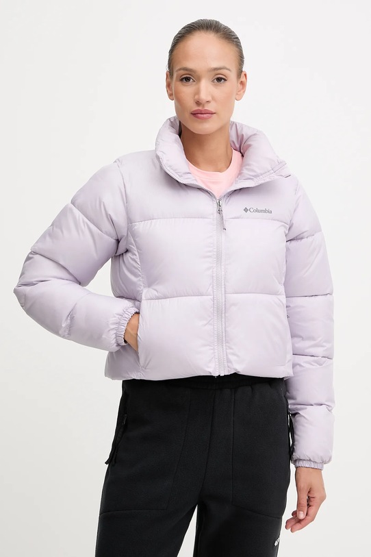 Columbia kurtka Puffect Colorblock bez kaptura fioletowy 2088501