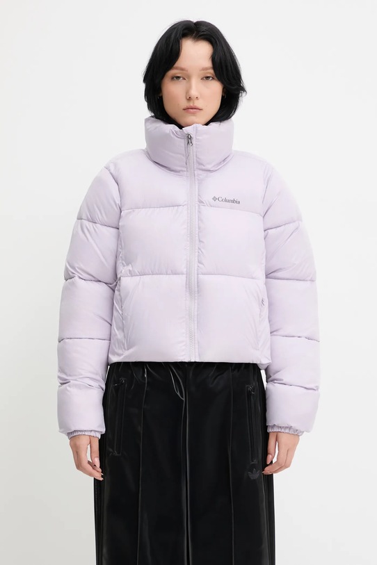 Bunda Columbia Puffect Colorblock zateplené fialová 2088501