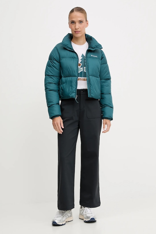 Columbia kurtka Puffect Colorblock 2088501 turkusowy AW25