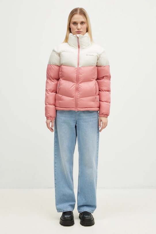 Bunda Columbia Puffect Colorblock ružová 2088481