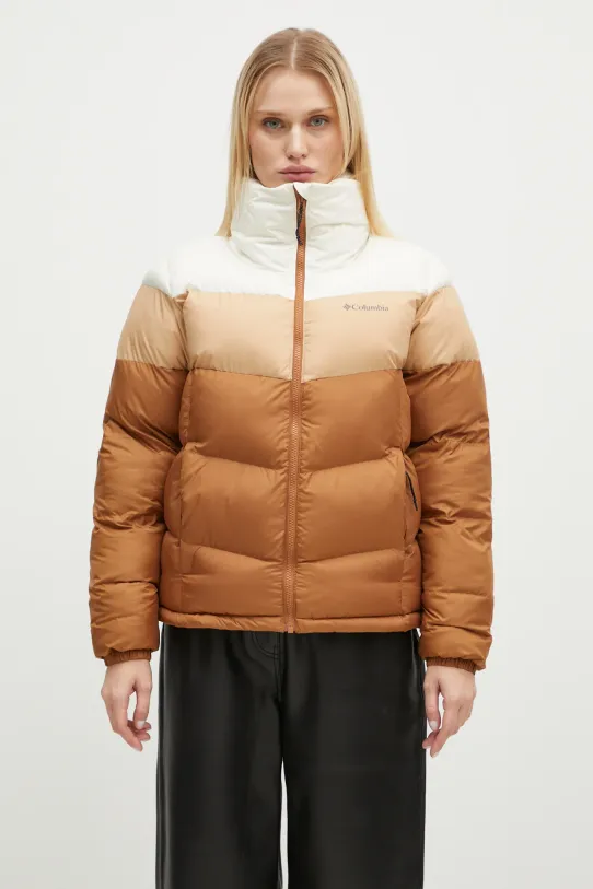 Columbia kurtka Puffect Colorblock bez kaptura brązowy 2088481