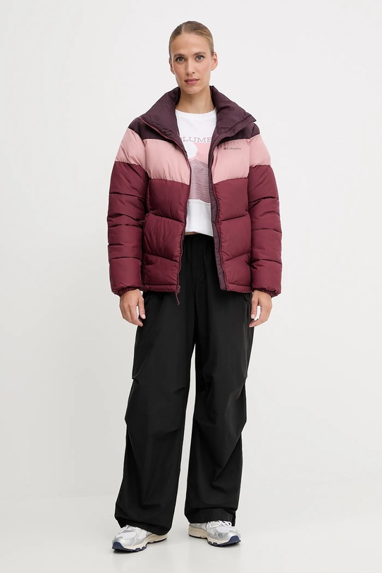Bunda Columbia Puffect Colorblock 2088481 burgundské AW25