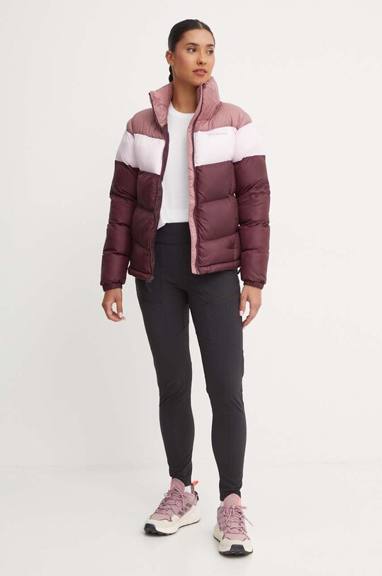 Columbia geaca Puffect Colorblock 2088481 burgundia AW24