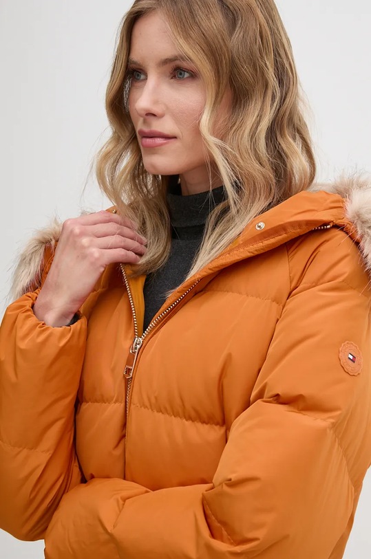 Tommy Hilfiger kurtka puchowa pomarańczowy WW0WW42743