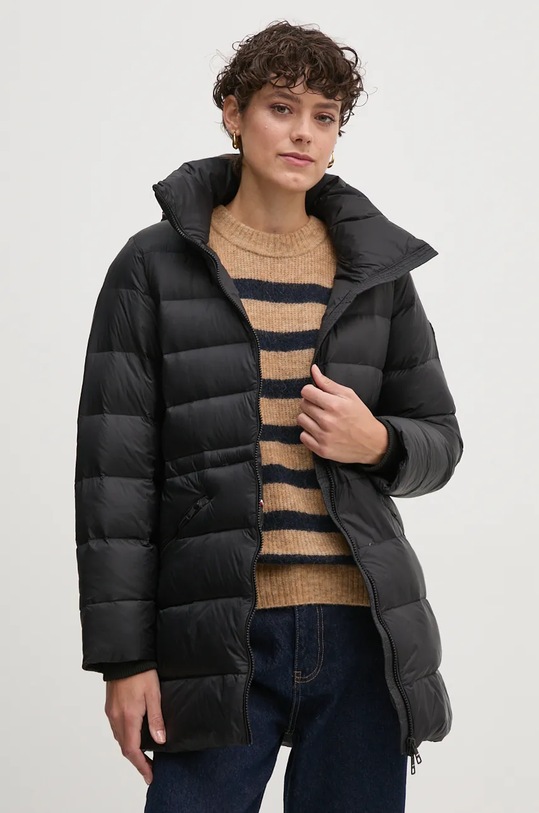 Μπουφάν με επένδυση από πούπουλα Tommy Hilfiger μαύρο WW0WW43119