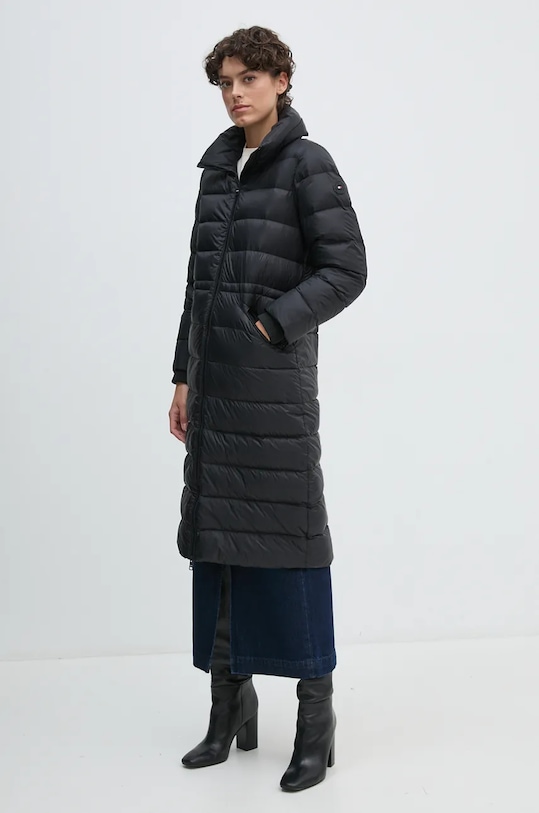 Μπουφάν με επένδυση από πούπουλα Tommy Hilfiger άλλο μαύρο WW0WW43553