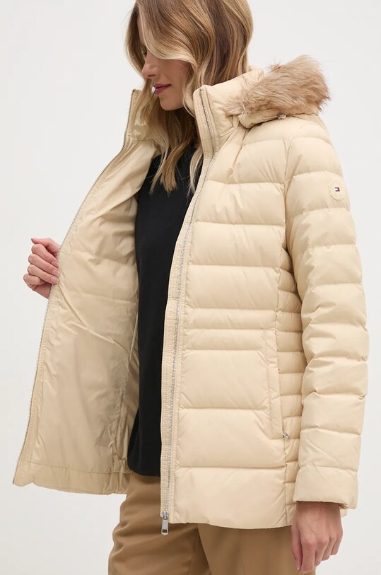 Μπουφάν με επένδυση από πούπουλα Tommy Hilfiger WW0WW42741 μπεζ