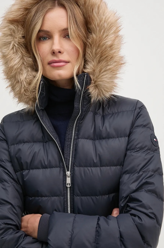 Péřová bunda Tommy Hilfiger námořnická modř WW0WW42741