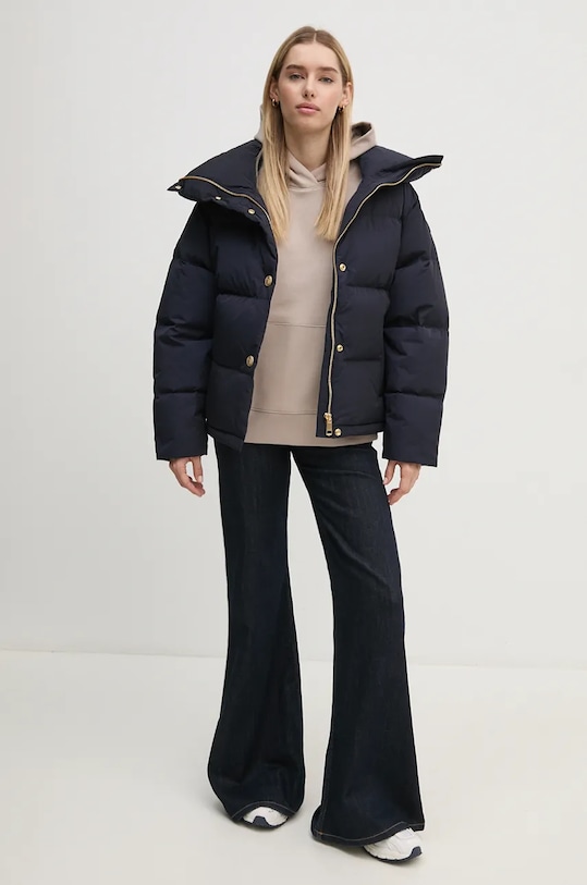 Péřová bunda Tommy Hilfiger WW0WW43158 námořnická modř NC24