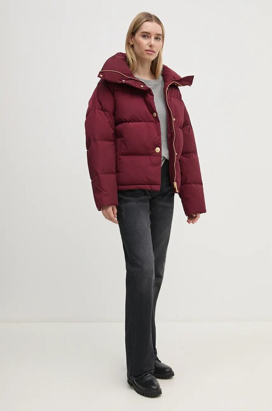 Tommy Hilfiger kurtka puchowa WW0WW43158 bordowy NC24