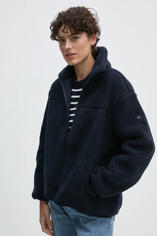 Tommy Hilfiger hanorac fleece uni bleumarin WW0WW43223